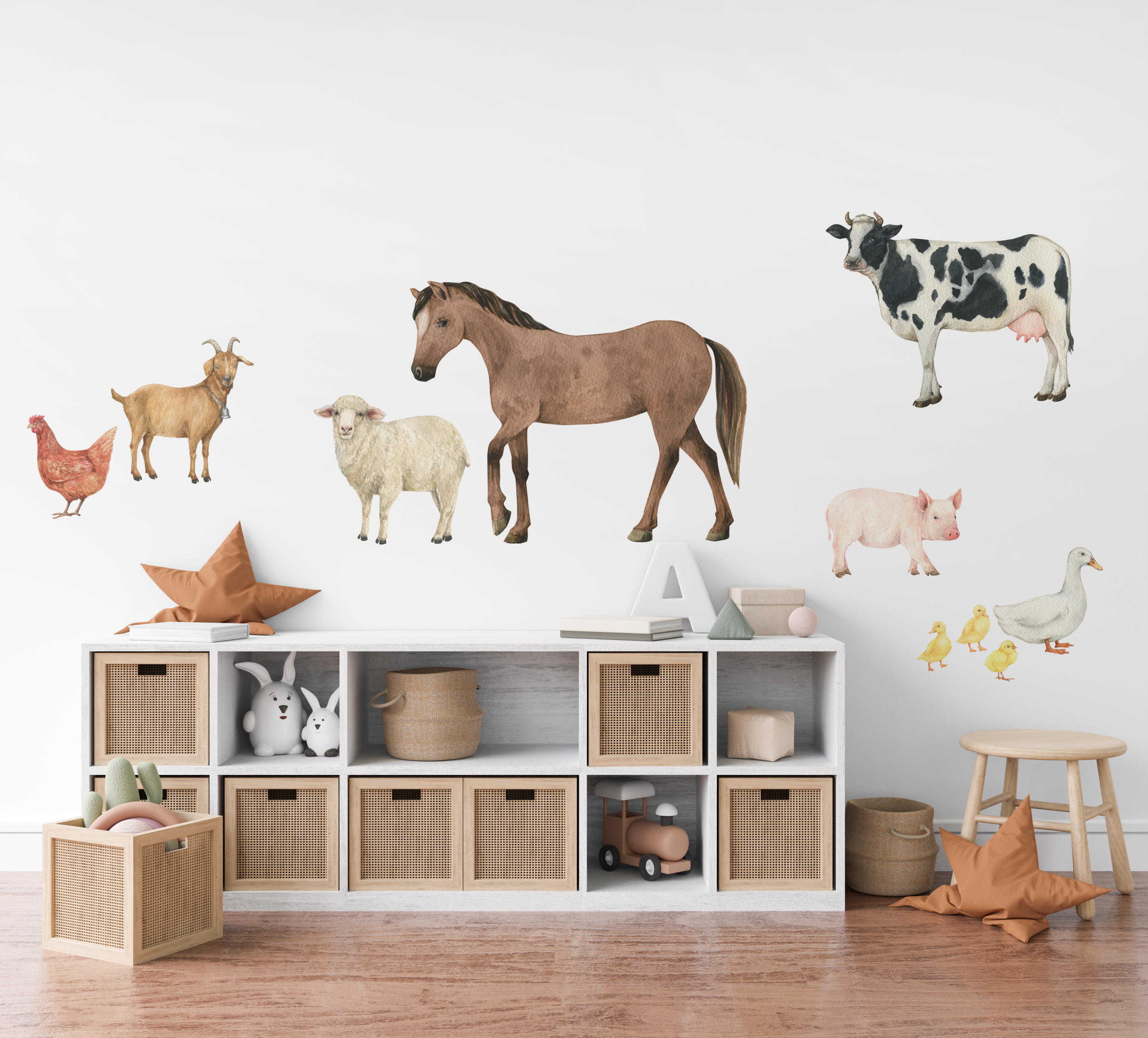 Buy Removable Farm Animal Wall Decals - Tiny Walls