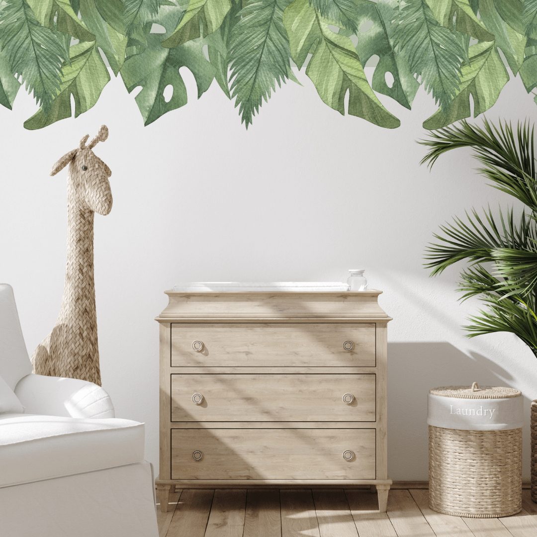 Safari Jungle Leaf Wall Trim Decals