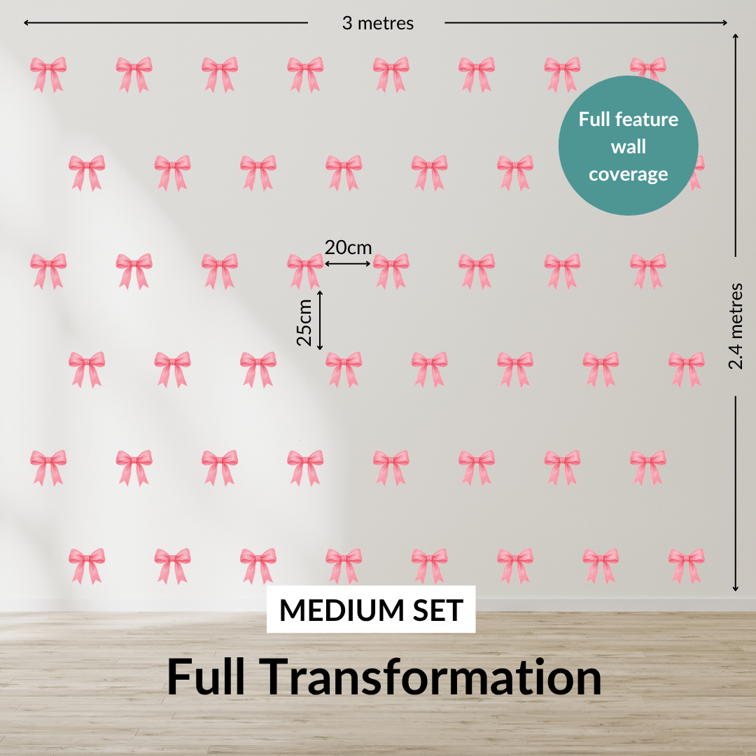 Pink Bow Wall Decals