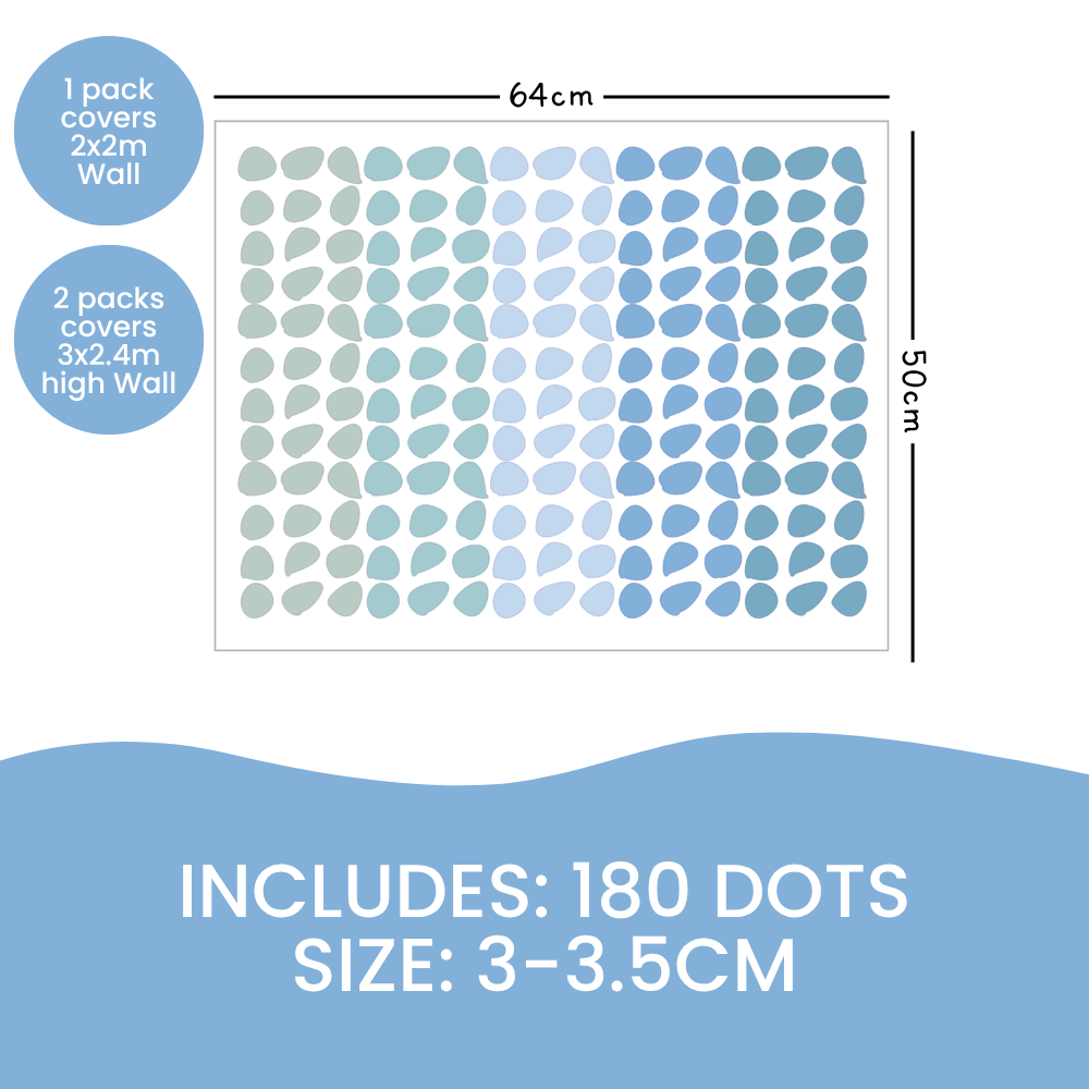 Happy Dots 180pcs Cool & Calm Wall Decals