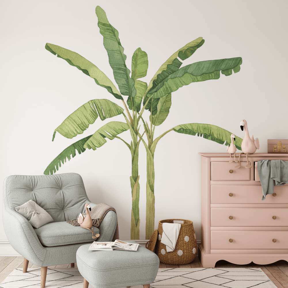 Tropical Banana Palm Wall Decals