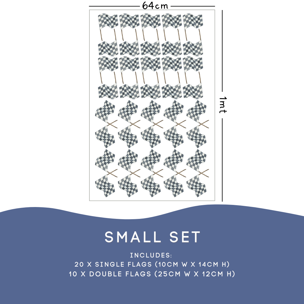 Checkered Racing Flag WalL Decals