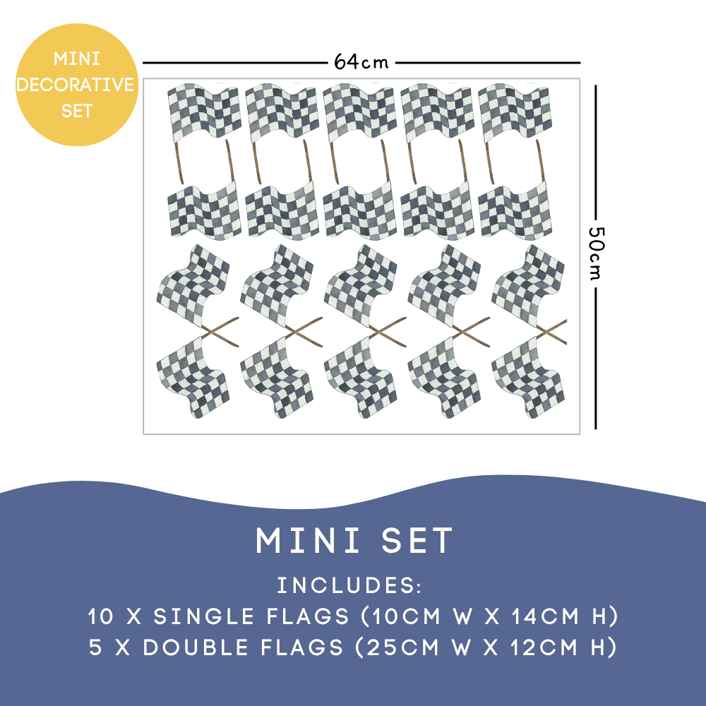 Checkered Racing Flag WalL Decals