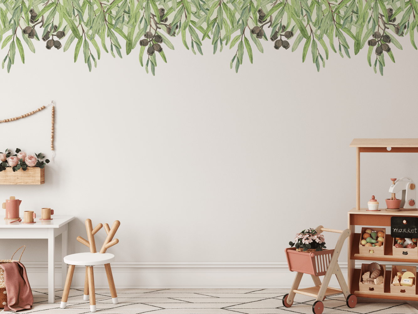 Gumnut Leaf Wall Trim Decals