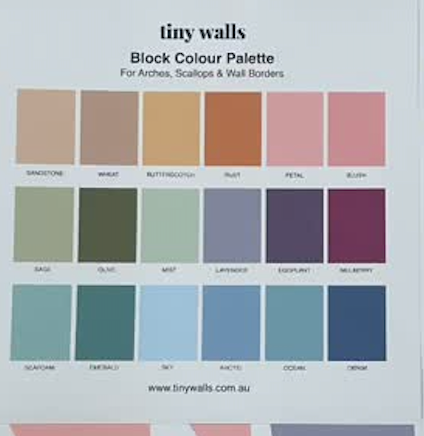 Triple Scallop Wall Decal (72cm W x 120cm H) - All Colours