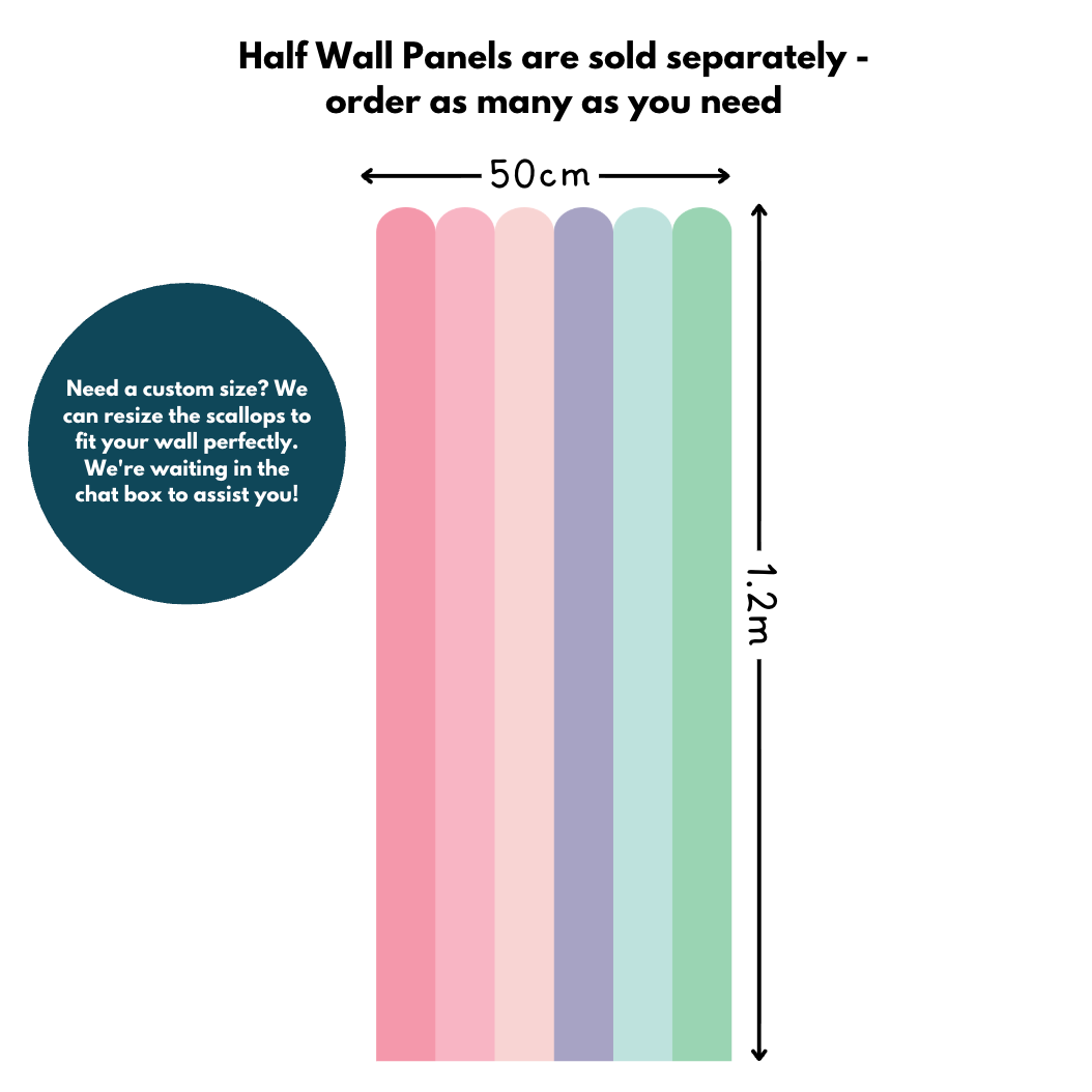 Half Wall Panels - Cotton Candy