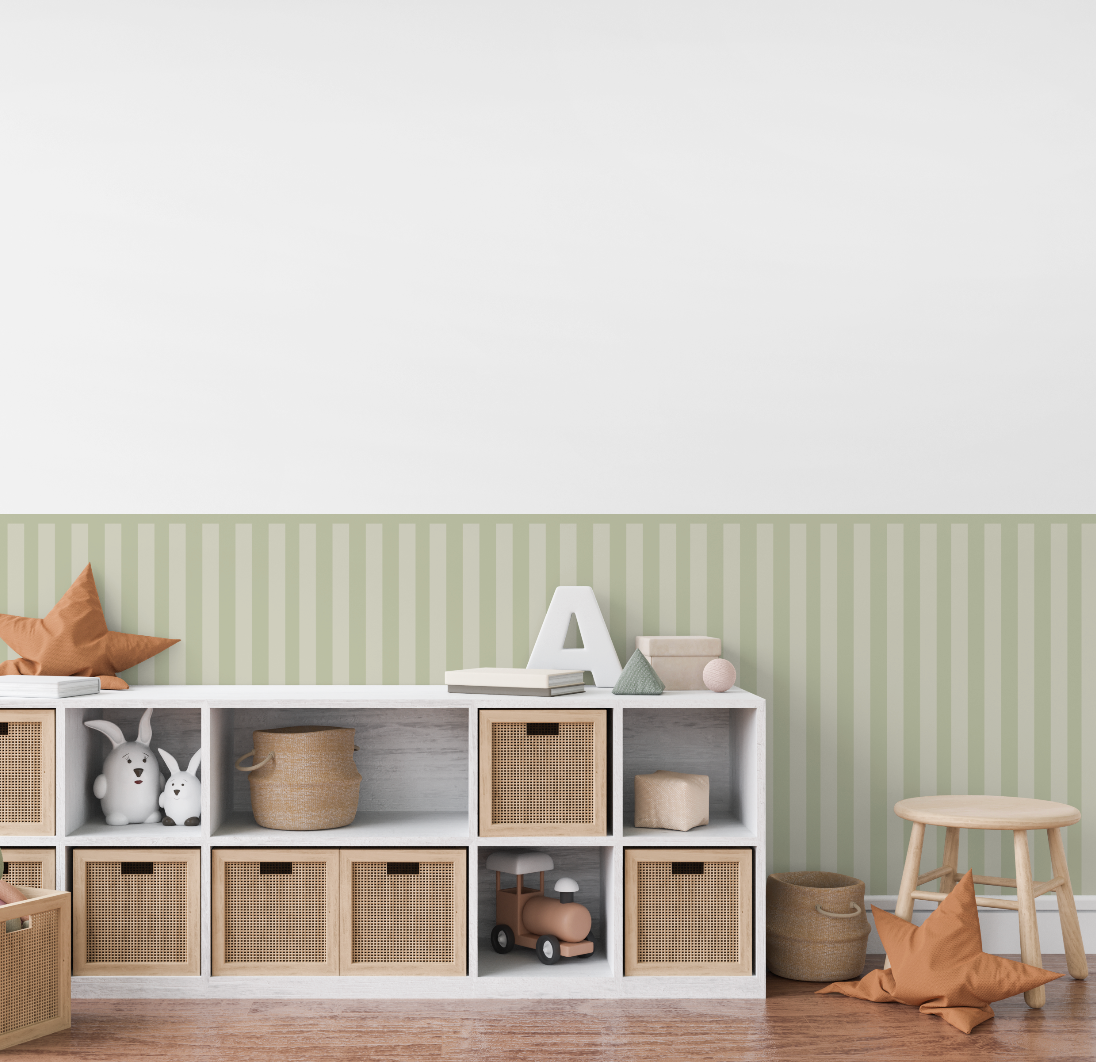 Half Wall Panels - Sage Two Toned