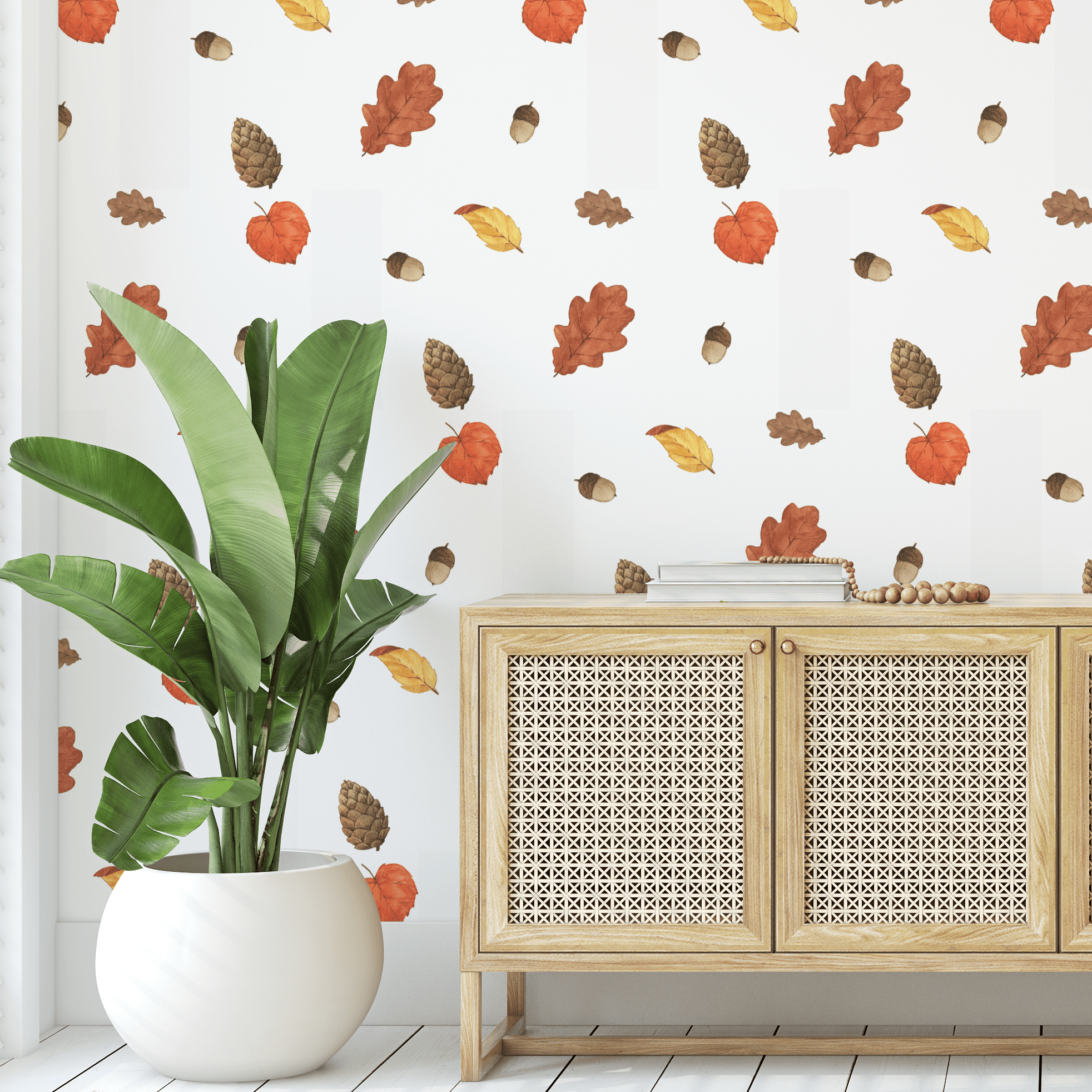 Autumn Leaf & Pine Cone Wall Decals