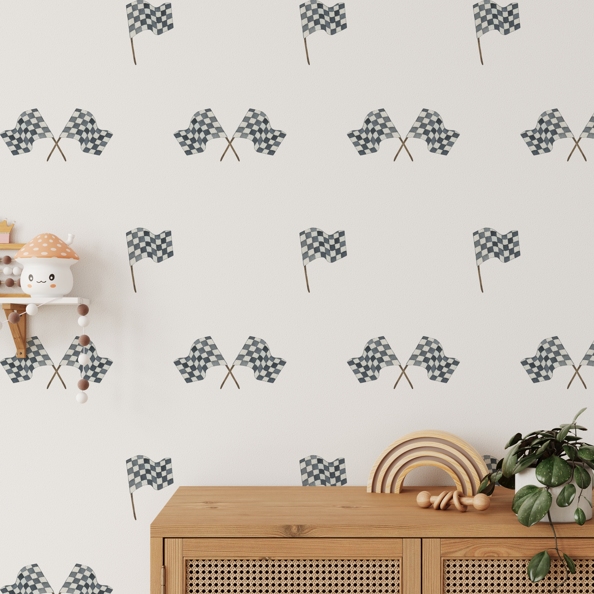 Checkered Racing Flag WalL Decals