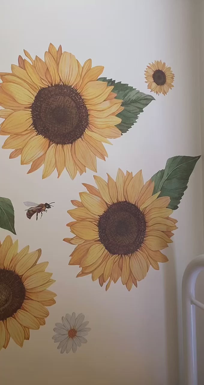 Load video: Sunflower Wall Decals