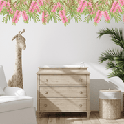 Pink Bottlebrush Wall Trim Decals