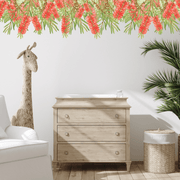 Red Bottlebrush Wall Trim Decals