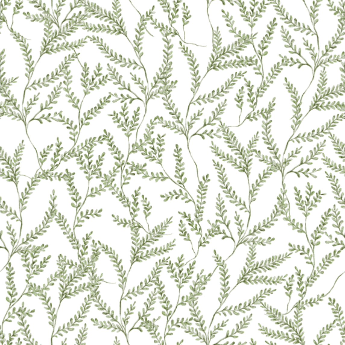 Mae Farmhouse Foliage Green Wallpaper – Tiny Walls