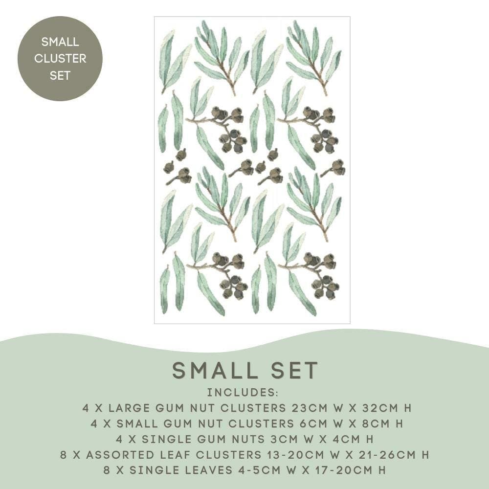 Australian Gum Nut & Leaf Wall Decals