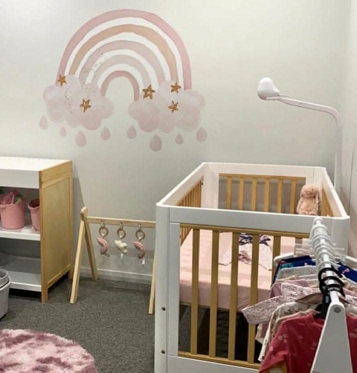Jumbo Pink Rainbow Wall Decal