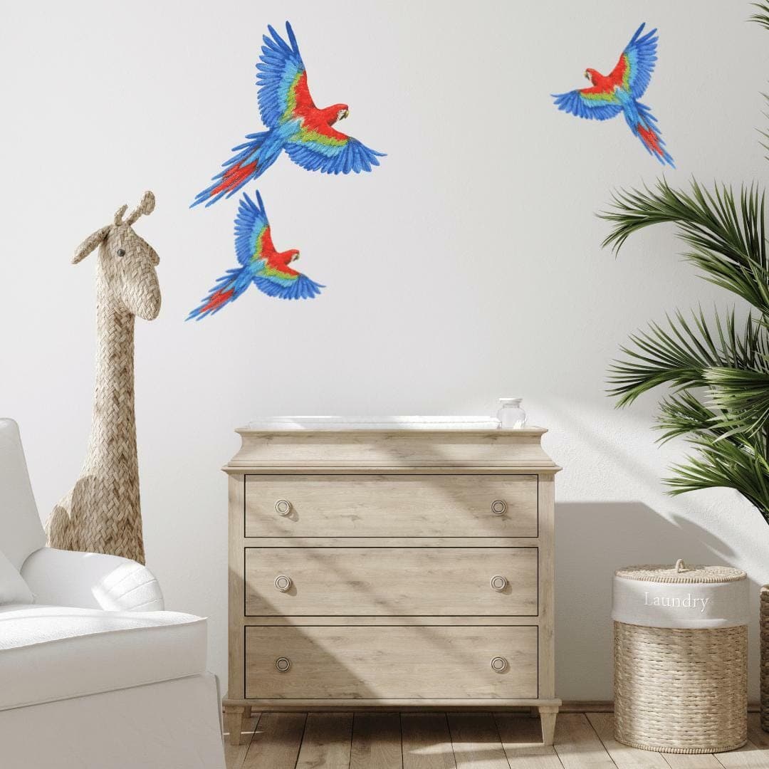 Shop Parrot Wall Decals For Your Jungle Themed Bedroom Today! – Tiny Walls