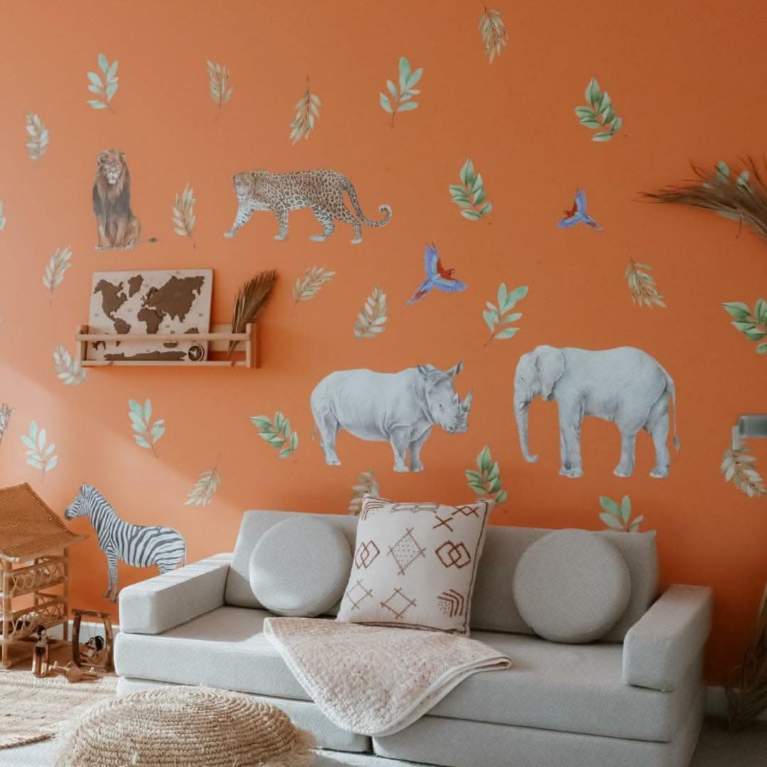 Safari Animals + Acacia Tree Wall Decal Bundles