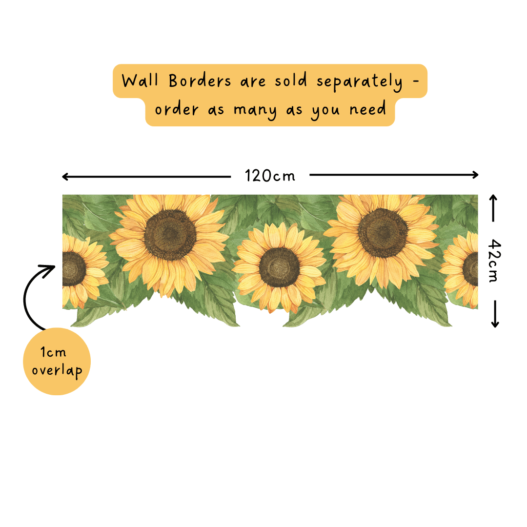 Sunflower Wall Trim Decals
