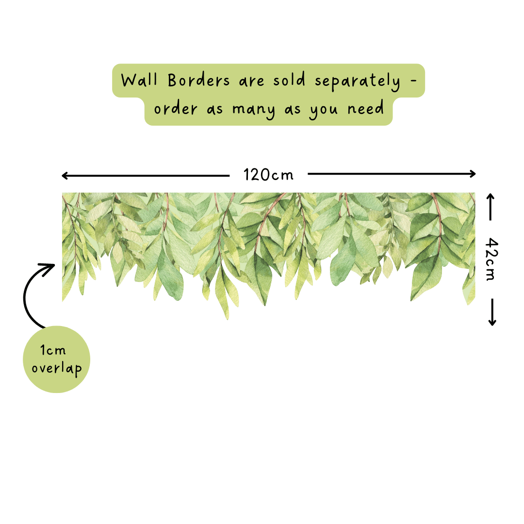 Green Leaf Wall Trim Decals