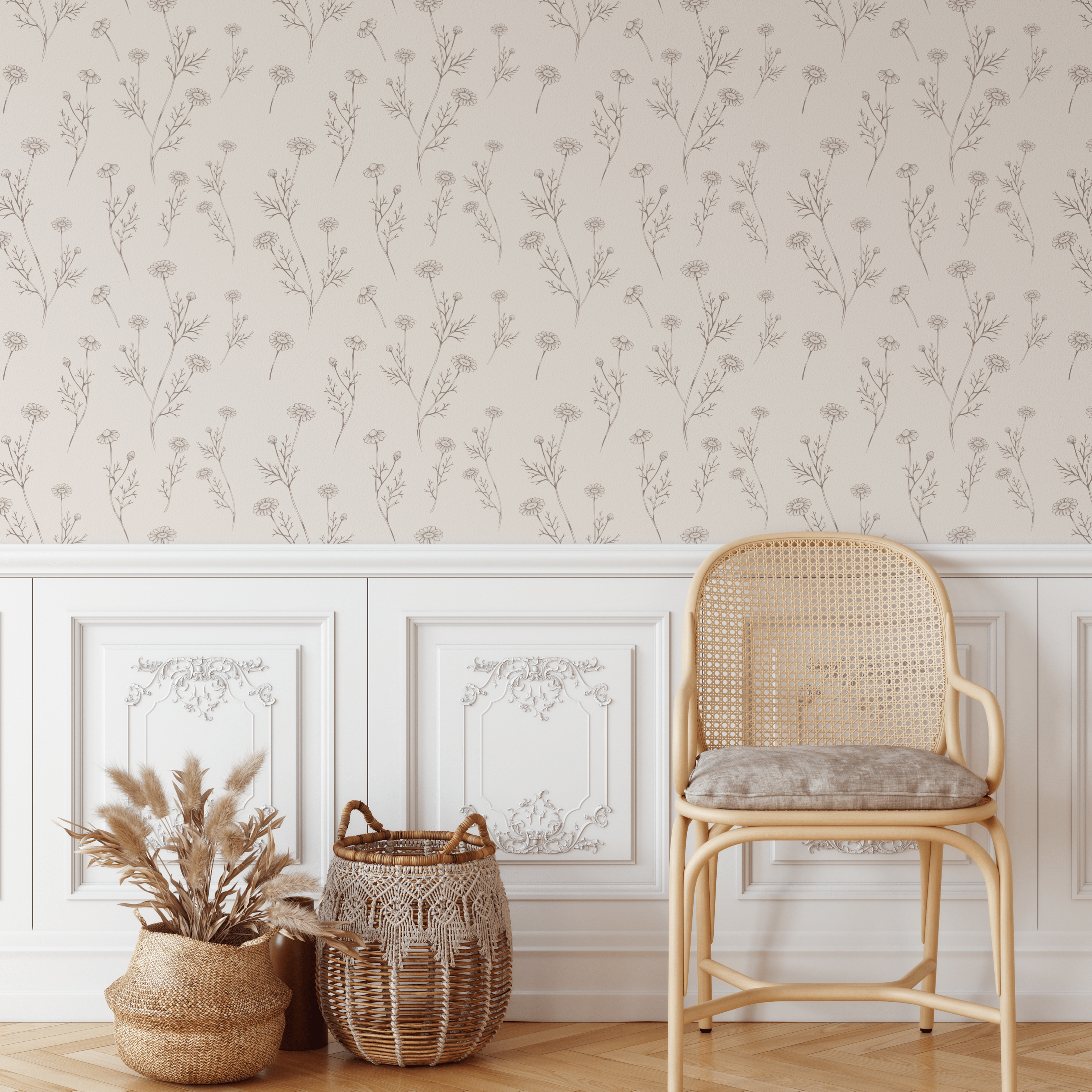 Hattie Dainty Dried Foliage Wallpaper