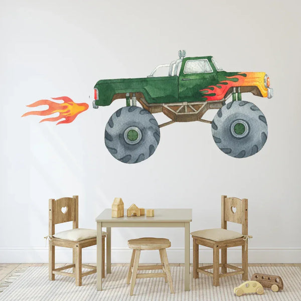 Jumbo Green Monster Truck Decal