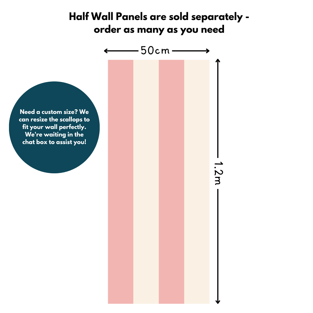 Half Wall Panels - Wide Stripe