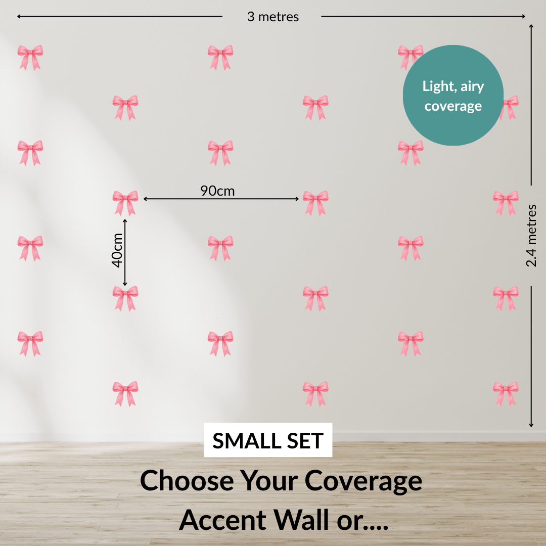 Pink Bow Wall Decals