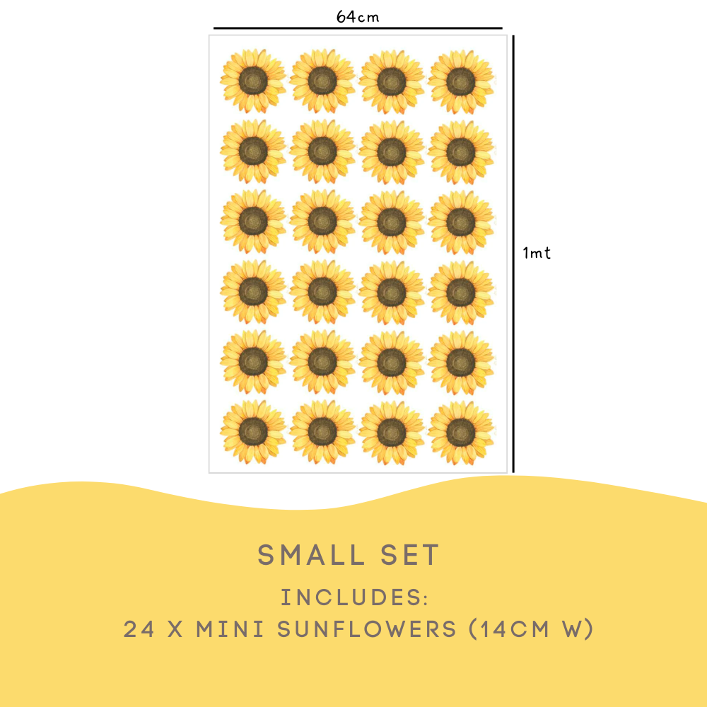 Mini Sunflower Wall Decals