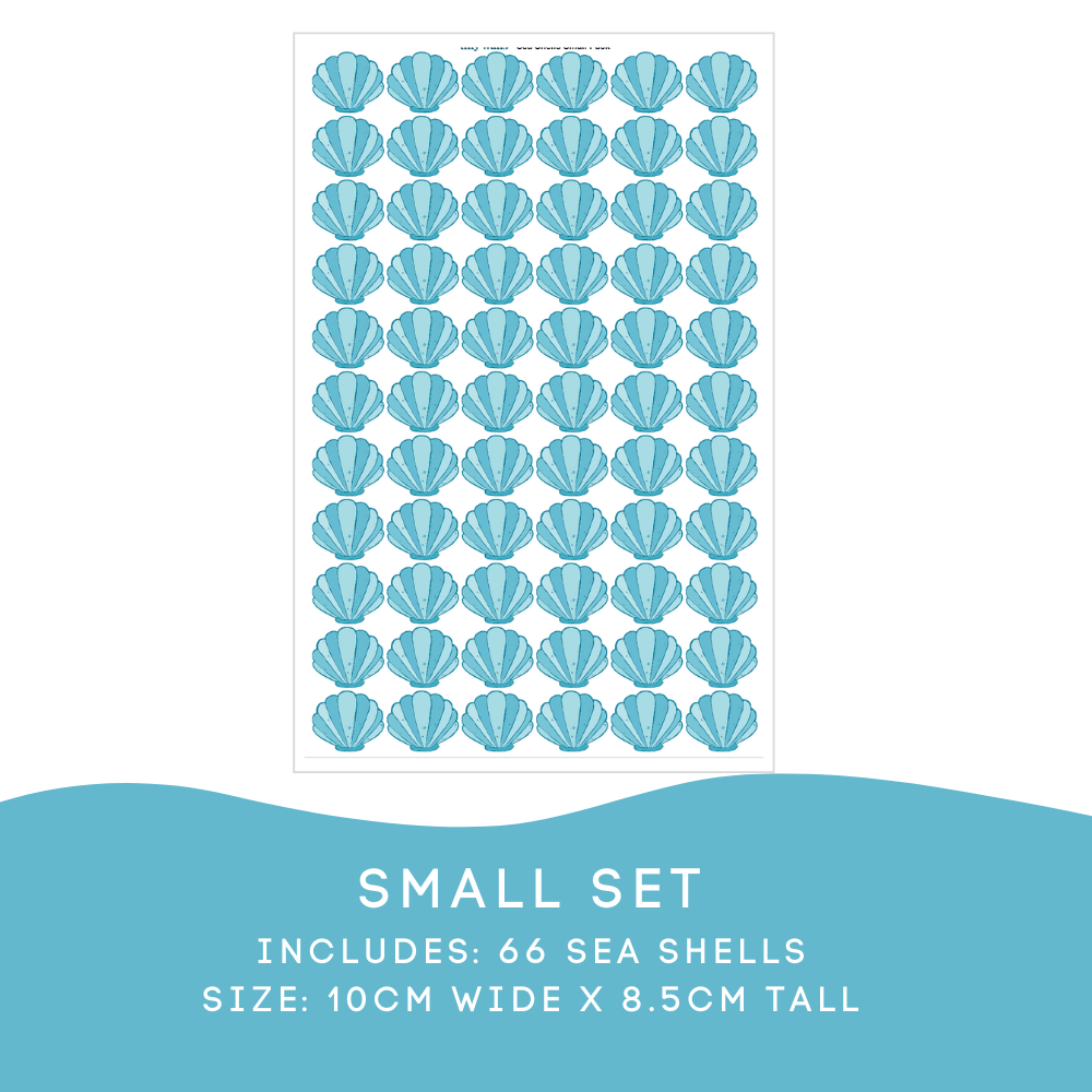 Blue Sea Shell Wall Decals