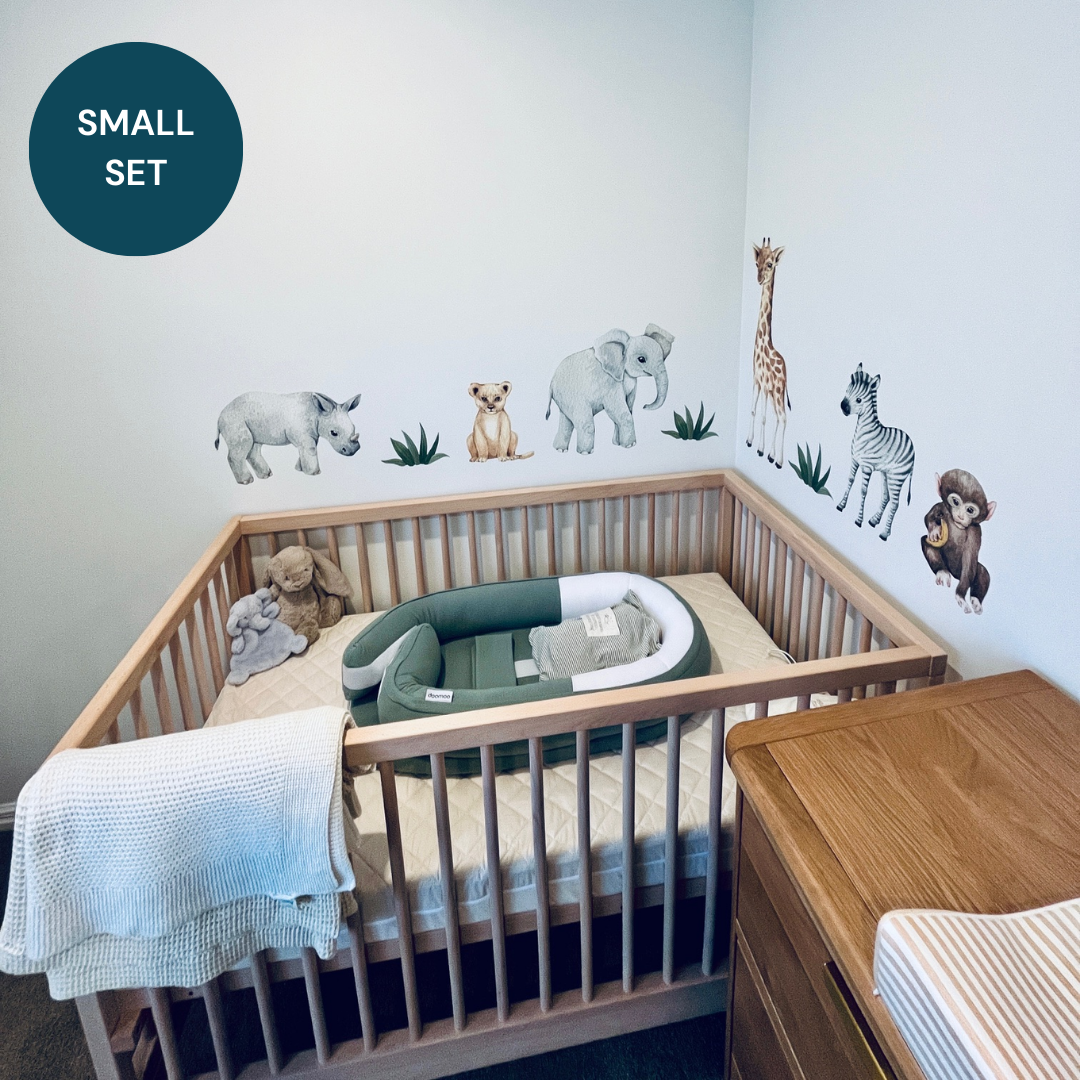 Baby Safari Animal Nursery Wall Decals
