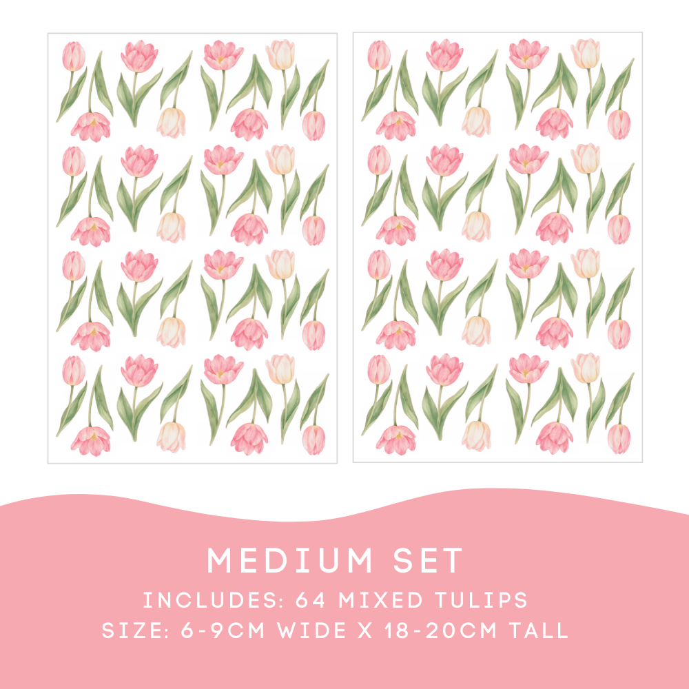 Pink Tulip Wall Decals