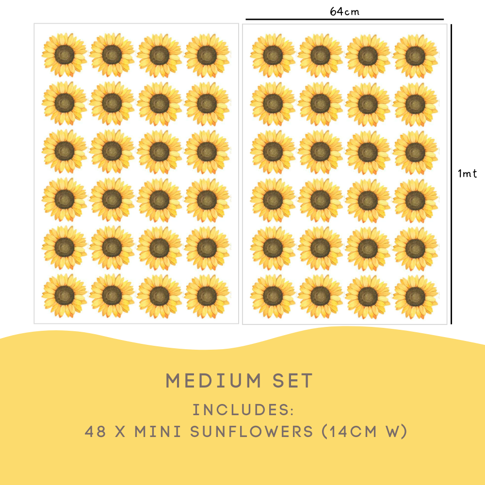 Mini Sunflower Wall Decals