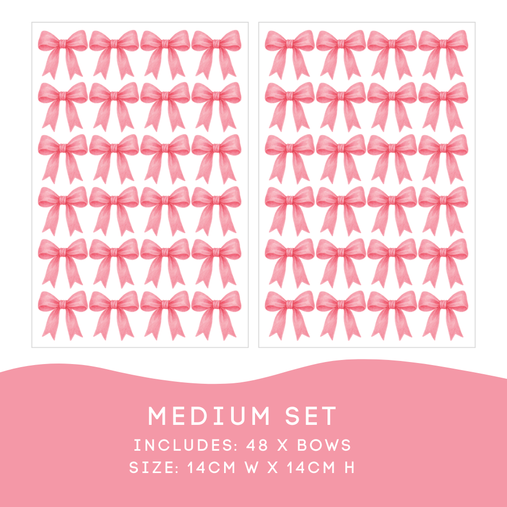 Pink Bow Wall Decals