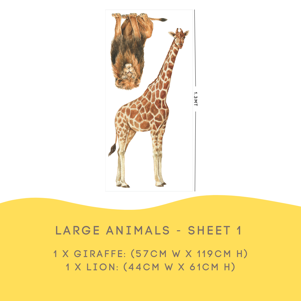 Safari Animals Wall Decals