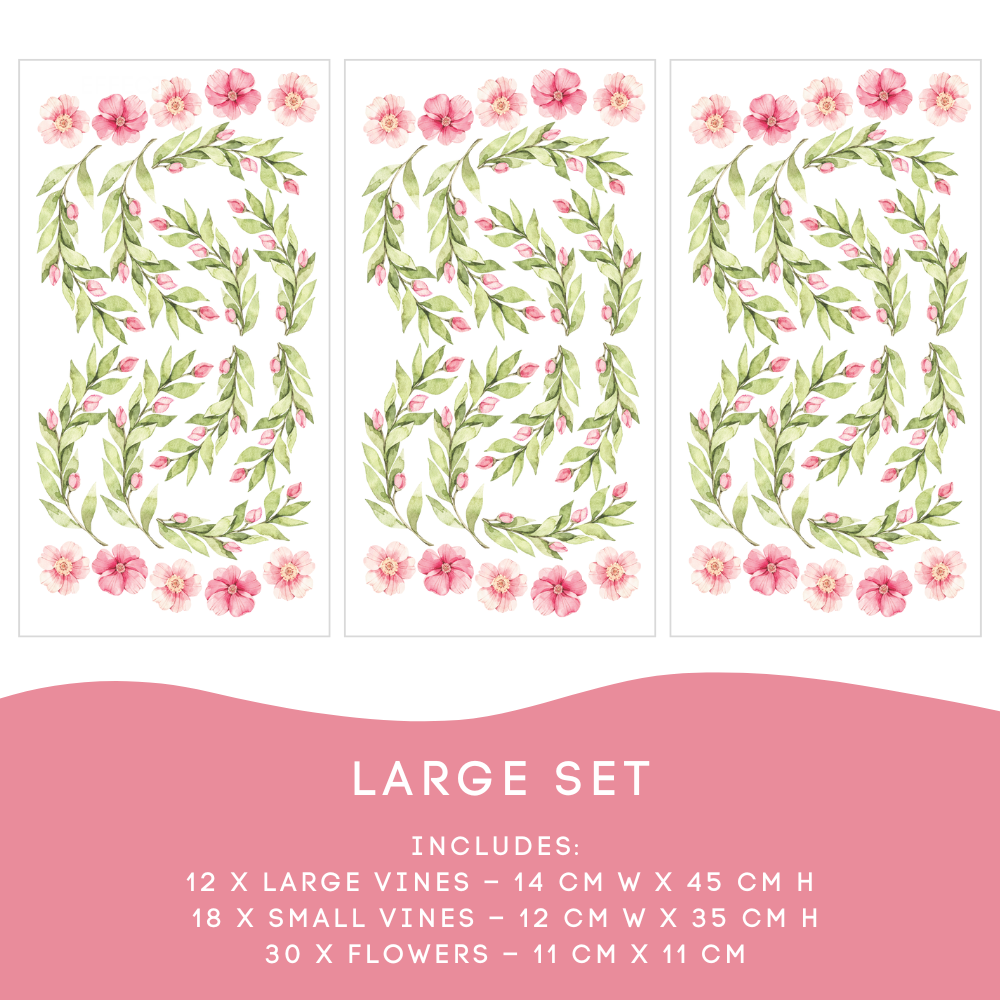 Trailing Vine Leaf Decals