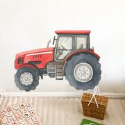 Red Tractor Wall Decal