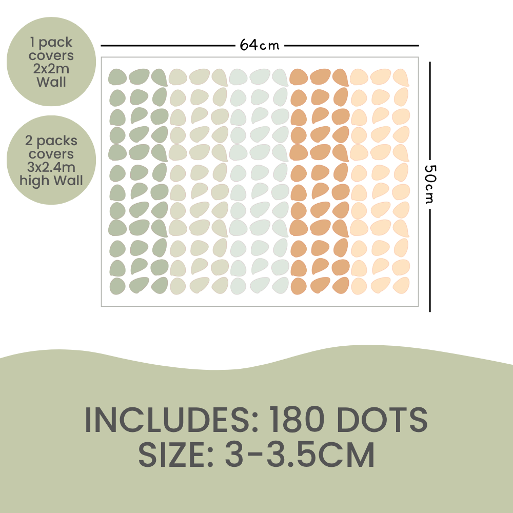 Happy Dots 180pcs Desert Dunes Wall Decals