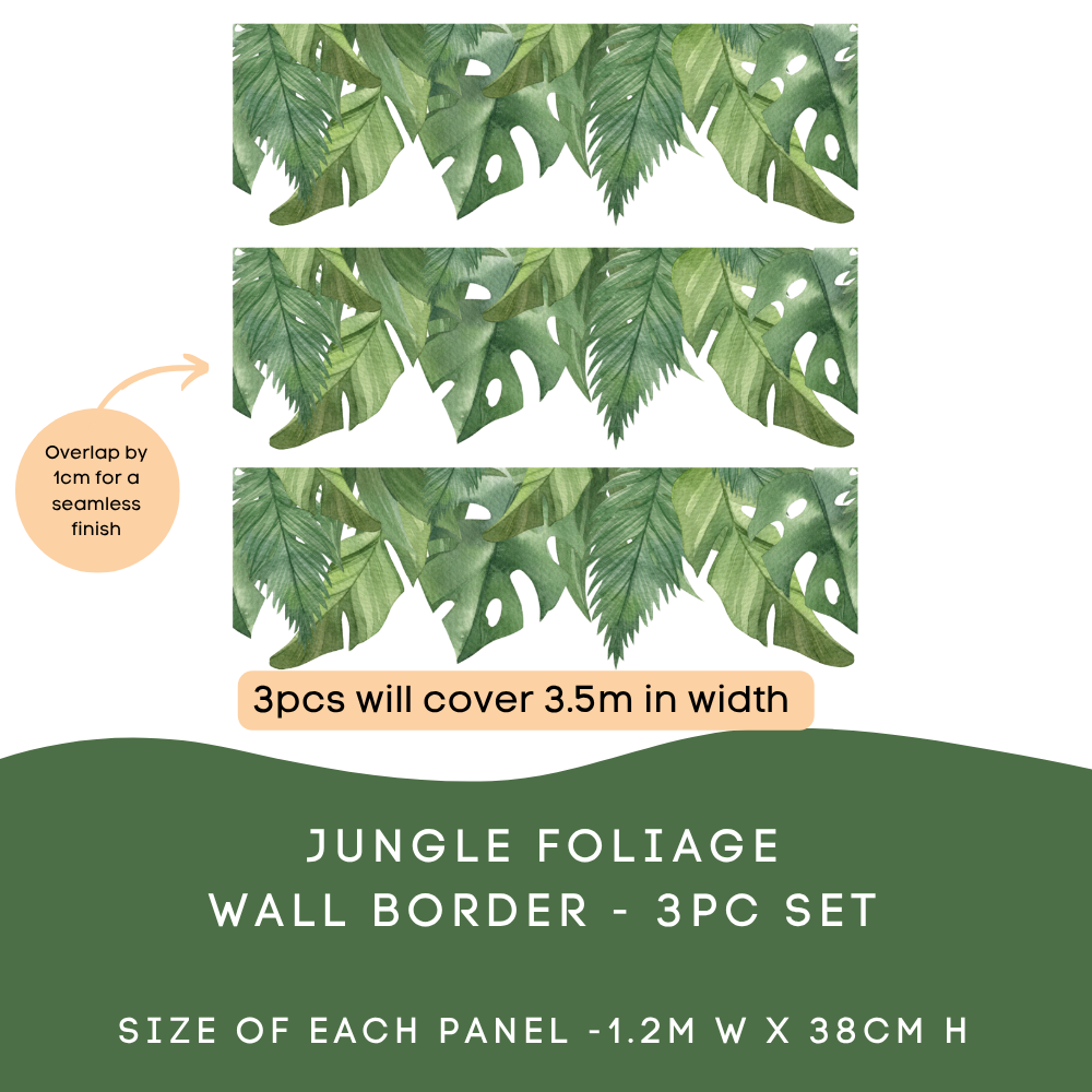 Safari Jungle Leaf Wall Trim Decals