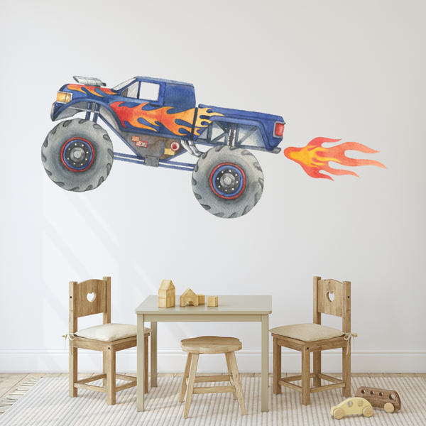 Jumbo Blue Monster Truck Decal