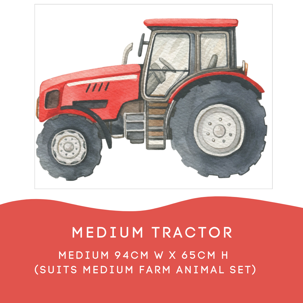 Red Tractor Wall Decal