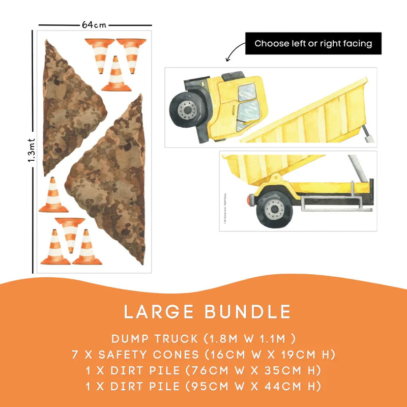 Dump Truck Construction Decal Bundles