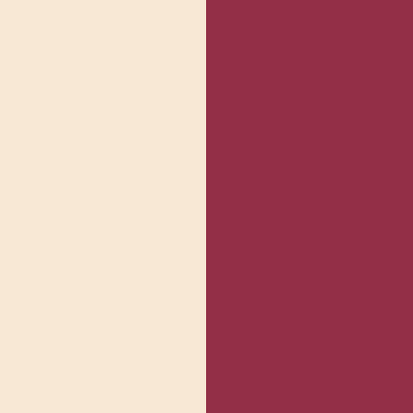 A simple vertical two-color design with a warm cream/beige panel on the left and a deep burgundy/wine panel on the right.