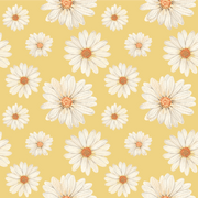 Mustard Yellow Daisy Flower Retro Vintage Wallpaper