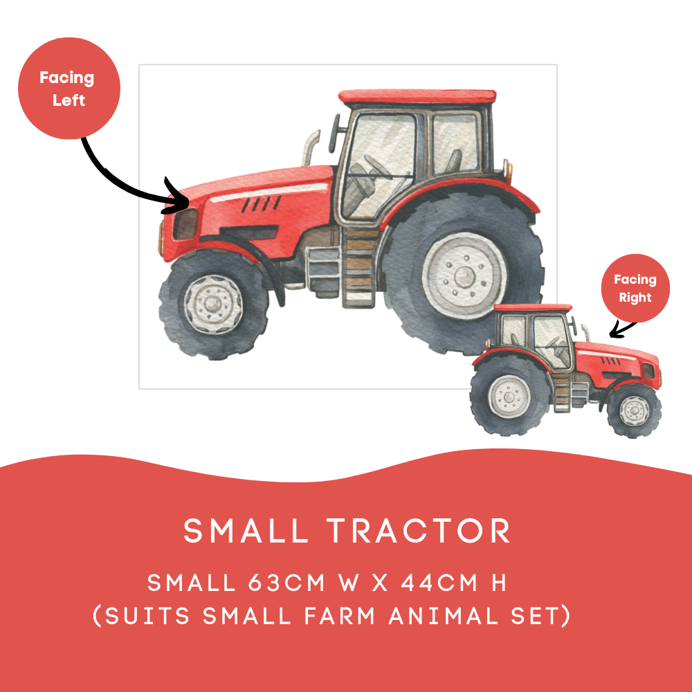 Red Tractor Wall Decal