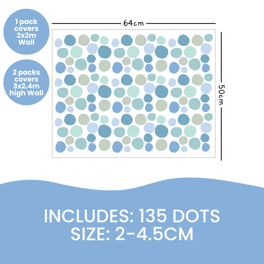 Cool & Calm Blue Spot Wall Decals