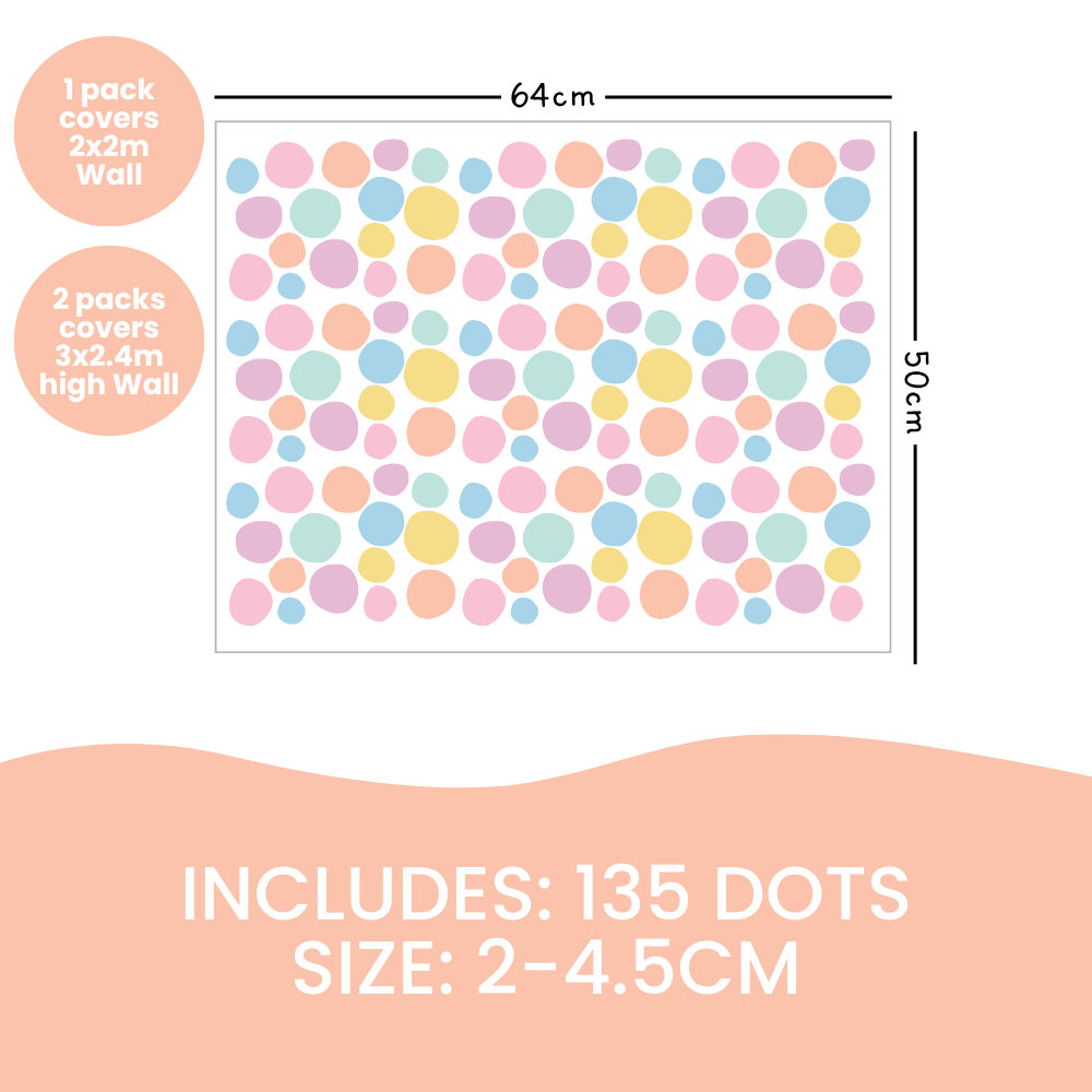 Danish Pastels Spot Wall Decals
