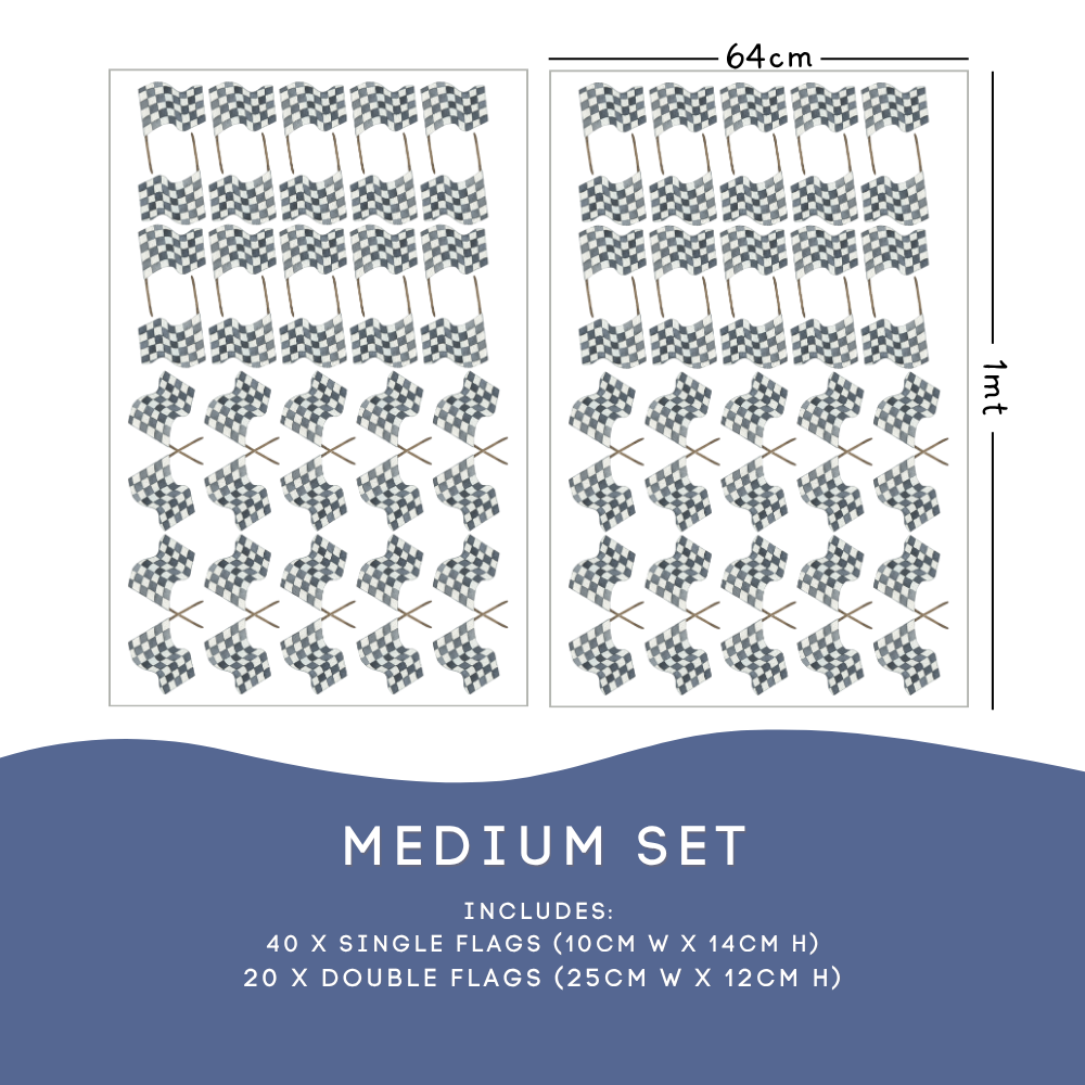 Checkered Racing Flag WalL Decals