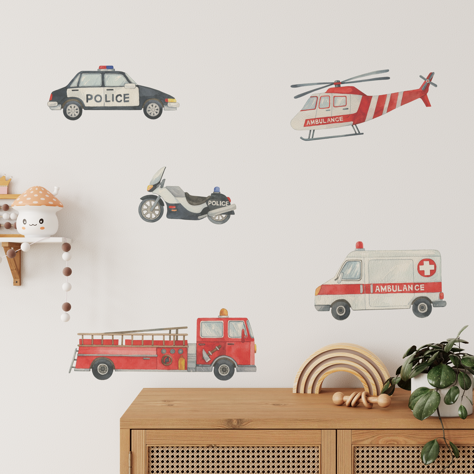 Emergency Vehicle Wall Decals