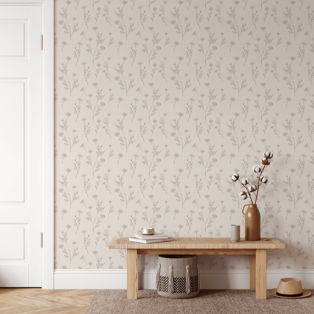 Hattie Dainty Dried Foliage Wallpaper