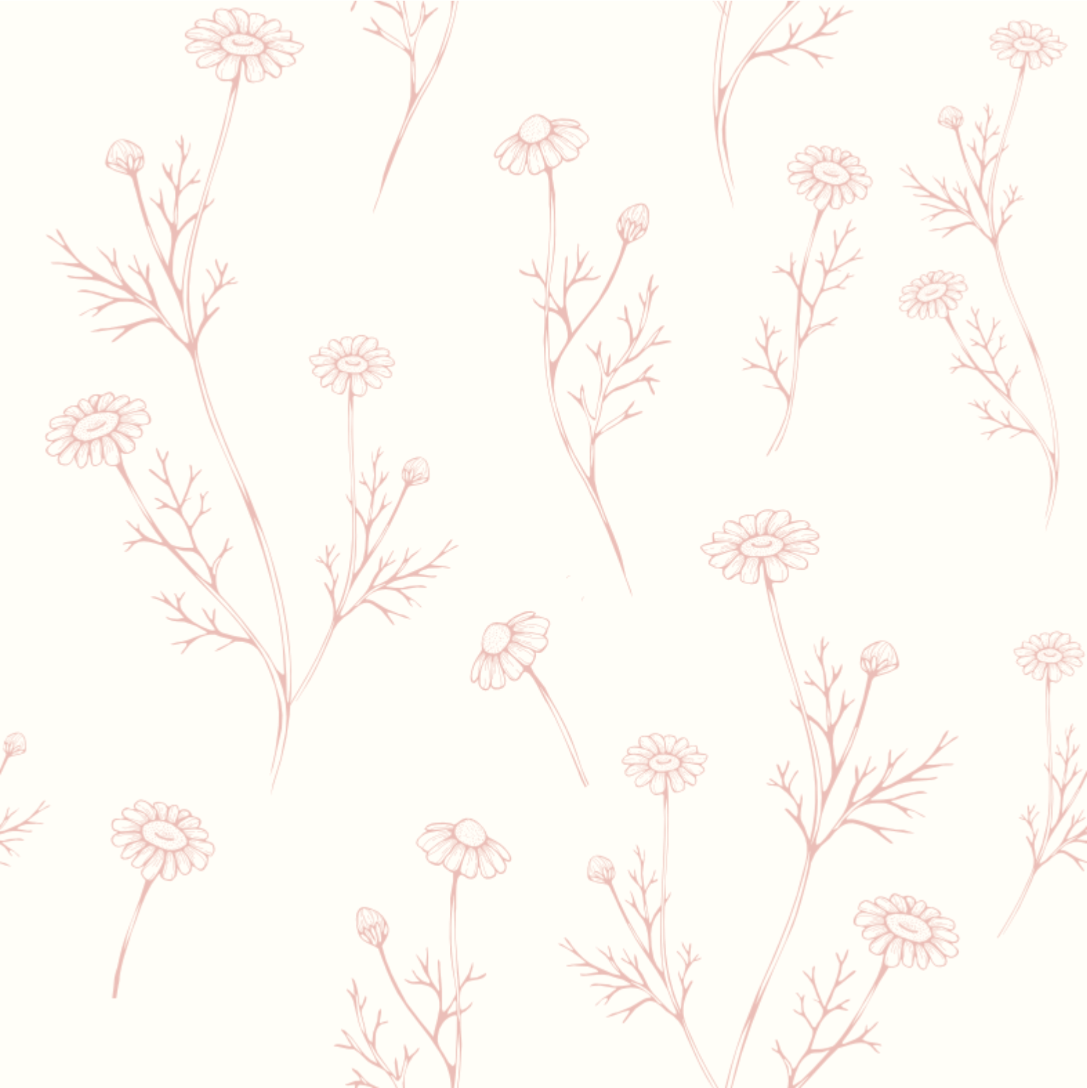 Hattie Dainty Pink Dried Foliage Wallpaper